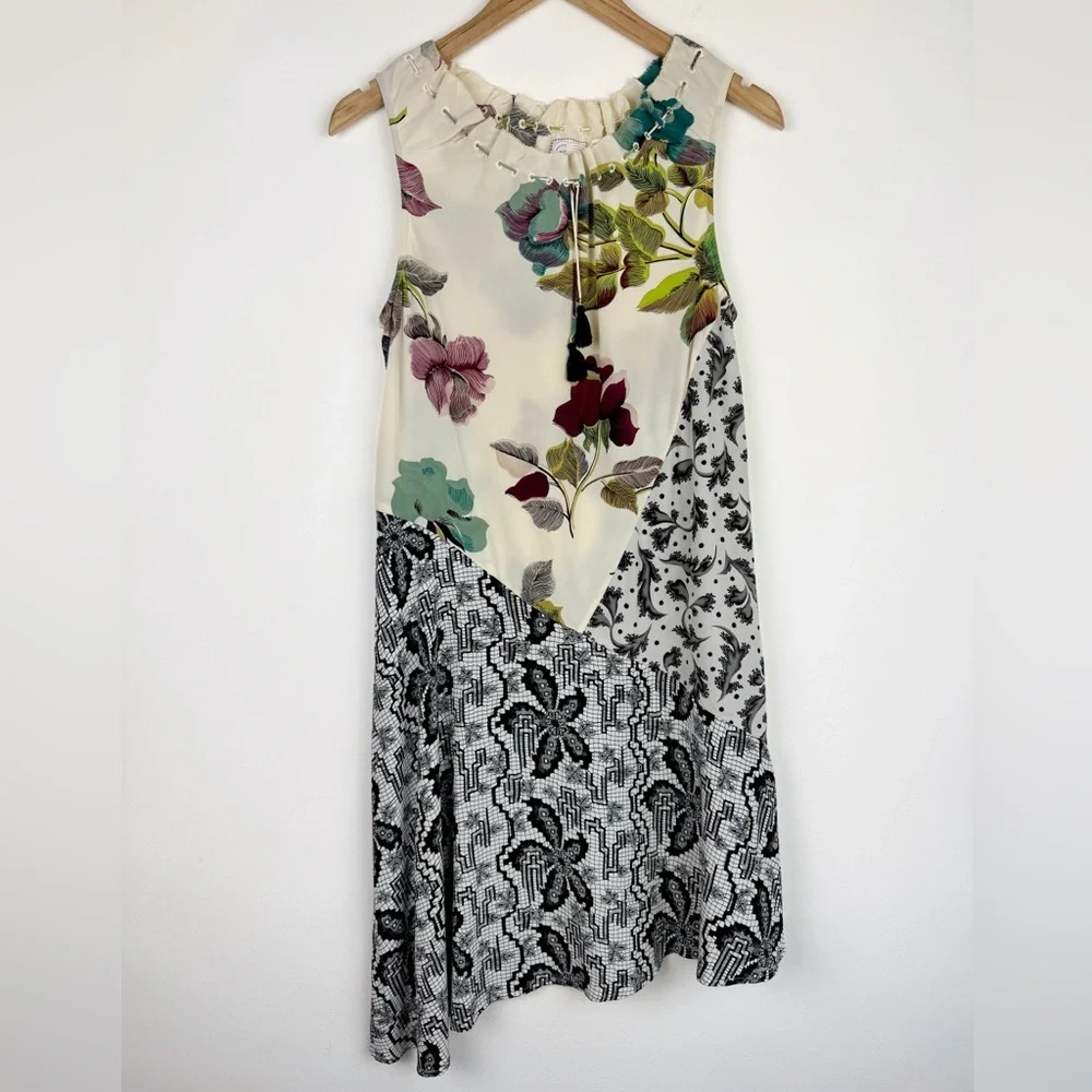 Anthropologie Postmark Arcadie Asymmetrical Silk Dress - Picture 1 of 9